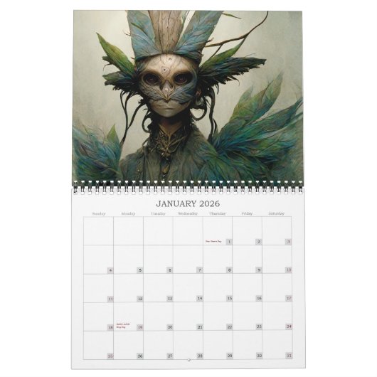2026 Fee Kreaturen Fantasy Art Kalender (Jan 2026)