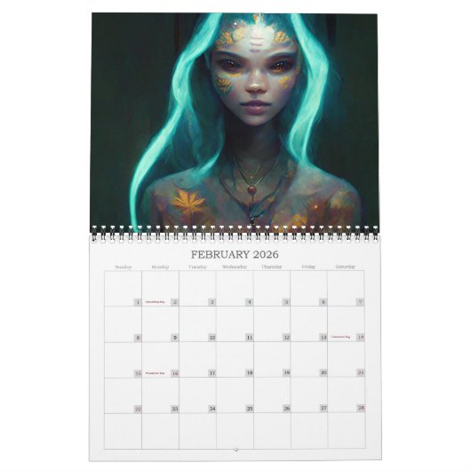 2026 Fee Kreaturen Fantasy Art Kalender (Feb 2026)