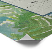 2026 Ferns Birds Calendar Poster (Ecke)