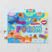 2026 Fest des Happy Purim Postkarte (Vorne/Hinten)