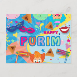 2026 Fest des Happy Purim Postkarte