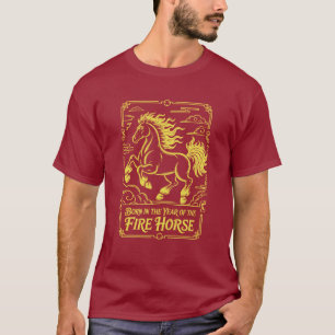 2026 Feuerpferd-Zodiak-Geburtstag Chinesisches Neu T-Shirt