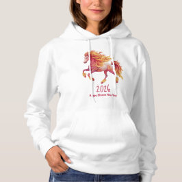 2026 Feuriges Pferd – Frohes chinesisches Neujahr Hoodie