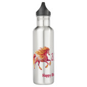 2026 Fiery Horse – Happy Chinese New Year Edelstahlflasche (Links)