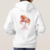 2026 Fiery Horse – Happy Chinese New Year Hoodie (Rückseite)
