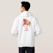 2026 Fiery Horse – Happy Chinese New Year Hoodie (Schwarz voll)