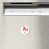 2026 Fiery Horse – Happy Chinese New Year Magnet (In Situ (Geschirrspüler))