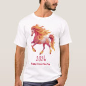 2026 Fiery Horse – Happy Chinese New Year T-Shirt (Vorderseite)