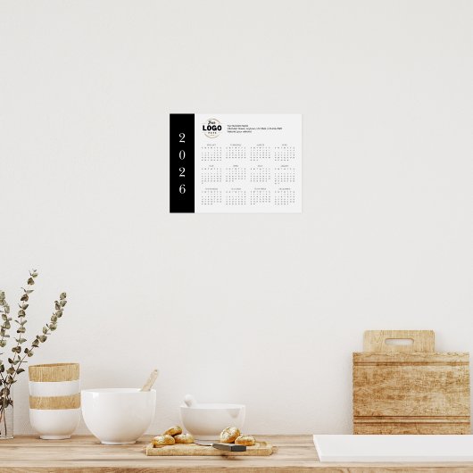 2026 Firmenlogo - Volljähriges Wall-Kalender-Poste Poster (Küche)
