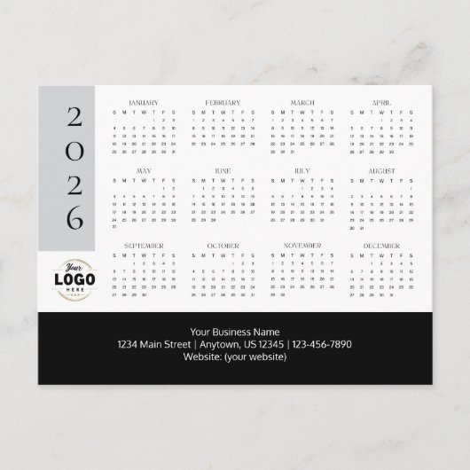 2026 Firmenlogokalender Postkarte (Vorderseite)