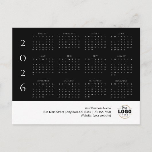 2026 Firmenlogokalender Postkarte (Vorderseite)
