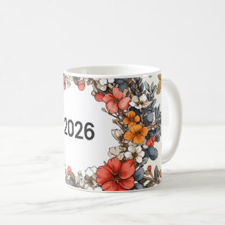 🌸☕ “2026 Floral Bloom” Mug 🌿✨ Kaffeetasse