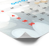 2026 Floral Calendar with Family Photo Poster (Ecke)