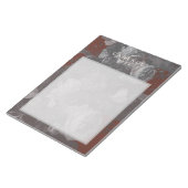 2026 Floral Chic Artistic Typography Brick Red Notizblock (angewinkelt)