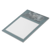 2026 Floral Chic Artistic Typography Teal Business Notizblock (angewinkelt)