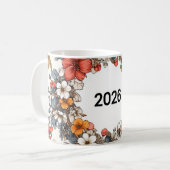 🌸☕ „2026 Florale Blüte“ Tasse 🌿✨ (Vorderseite Links)