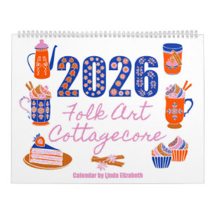 2026 Folk Art Cottagecore Grannycore Traditional Kalender