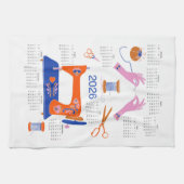 2026 Folk Art CottargetCore Nähkalender Geschirrtuch (Horizontal)