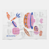 2026 Folk Art Tagungszentrum Casserole Kalender Geschirrtuch (Horizontal)