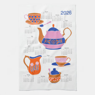 2026 Folk Art Themenzentrum Tea Time Kalender Geschirrtuch