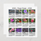 2026 Foto Blume Kalender Sonntag Start (Vorne/Hinten)