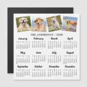 2026 Foto Haustiere Haustiere 12 Monate Kalender Magnetkarte (Vorne/Hinten)
