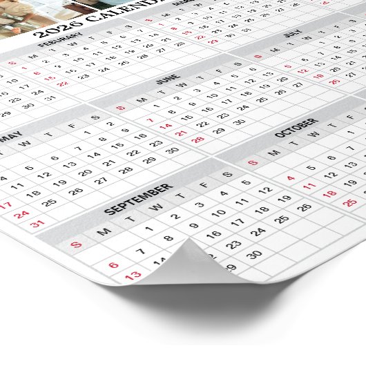 2026 Foto-Kalender der Privatfamilie - Benutzerdef Poster (Ecke)