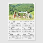 2026 Foto Kalender Magnet Ihr Name Weißschwarz (Vorderseite)