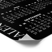 2026 Foto-Kalender Vorlage, groß / Schwarz Poster (Ecke)