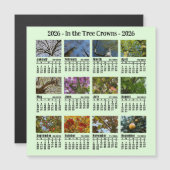 2026 Foto Tree Kalender Sonntag Start Magnetkarte (Vorne/Hinten)