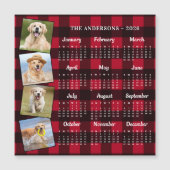 2026 Fotos für Personalisierte rote Karierte Haust Magnetkarte (Vorderseite)