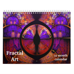 2026 Fraktal Art Abstrakt Psychedelic Kalender