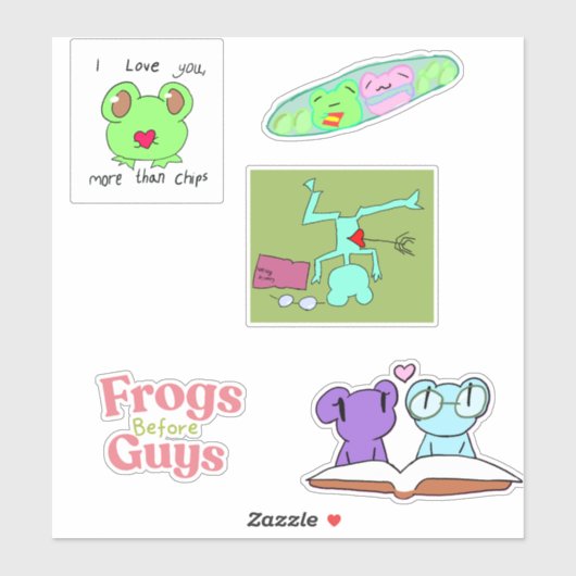 2026 frog Valentine pack Sticker (Blatt)