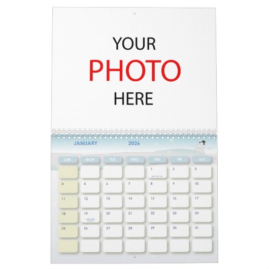 2026 Frohes neues Jahr, Britische Flagge, Big Ben Kalender (Jan 2026)