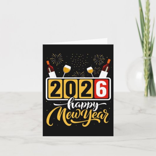 "2026 Frohes neues Jahr" - Celebration Design Einladung (Vorderseite)