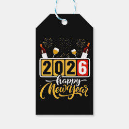 "2026 Frohes neues Jahr" - Celebration Design Geschenkanhänger