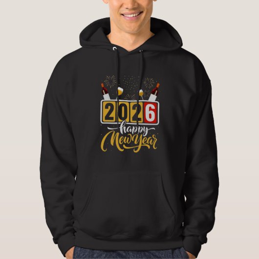 "2026 Frohes neues Jahr" - Celebration Design Hoodie (Vorderseite)