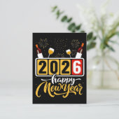"2026 Frohes neues Jahr" - Celebration Design Postkarte (Stehend Vorderseite)
