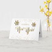 2026 Frohes Neues Jahr! Winterferien Karte (Gelbe Blume)