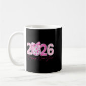 2026 Frohes Neujahr-Bogen-Patch Disco-Kugel Kaffeetasse (Links)