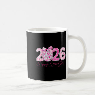 2026 Frohes Neujahr-Bogen-Patch Disco-Kugel Kaffeetasse