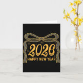 2026 Frohes Neujahrs-Bogen-Feuerwerk Desi Karte (Gelbe Blume)