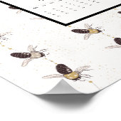 2026 Full Year Bees Calendar Poster (Ecke)