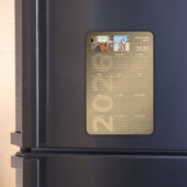 2026 Full Year Calendar Brown Personalised Photo Magnet
