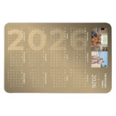 2026 Full Year Calendar Brown Personalised Photo Magnet (Horizontal)