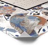 2026 Full Year Floral Bluebird Calendar Poster (Ecke)