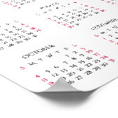 2026 Full Year Home Office Yearly Wall Calendar Poster (Ecke)