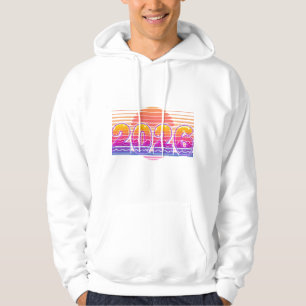 2026 Funky Retro-Illustration – Sonnenuntergangsst Hoodie
