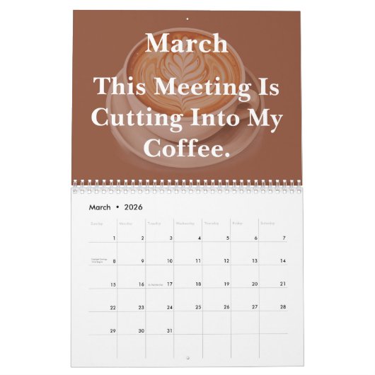 2026 Funny Office Coffee Chaos Kalender (Mär 2026)
