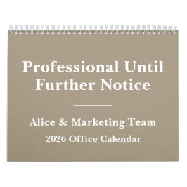 2026 Funny Office Minimalist Humor Kalender